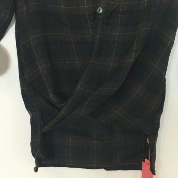 BLANK NYC Cotton Black Brown Plaid Girls Big Girl Size 4 NWT - Picture 2 of 8